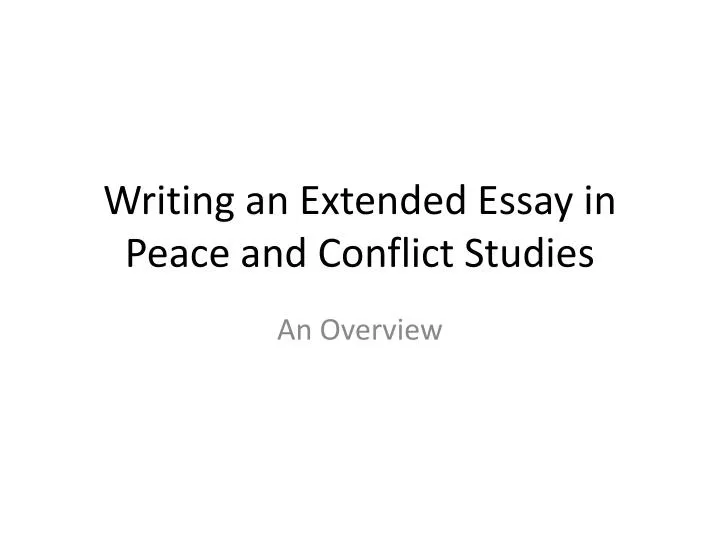 an essay on peace an essay on peace