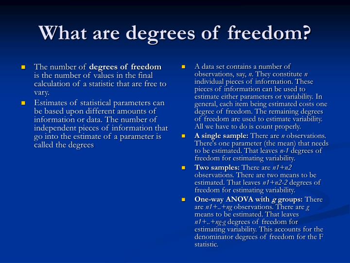 degree of freedom in statistics degree of freedom in statistics