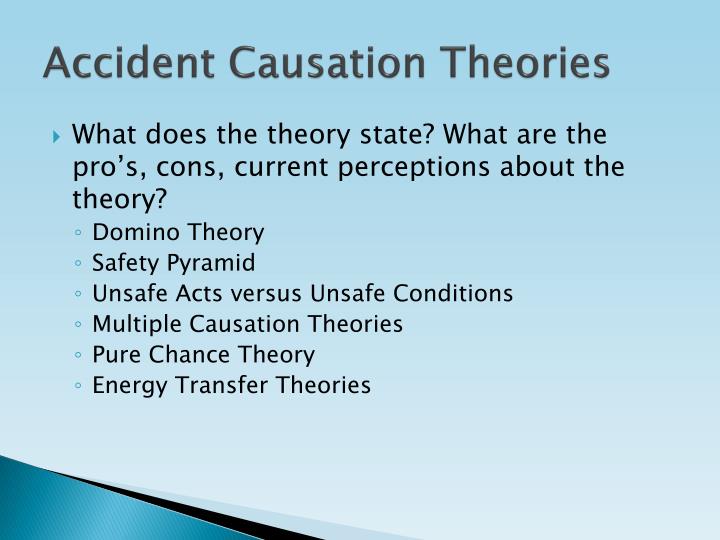 accident causation theory International journal of advances in engineering & technology, sept 2012 ©ijaet issn: 2231-1963 major theories of construction accident causation models: a literature review seyyed shahab hosseinian, zahra jabbarani torghabeh department of structure and materials, faculty of civil engineering. accident causation theory International journal of advances in engineering & technology, sept 2012 ©ijaet issn: 2231-1963 major theories of construction accident causation models: a literature review seyyed shahab hosseinian, zahra jabbarani torghabeh department of structure and materials, faculty of civil engineering.