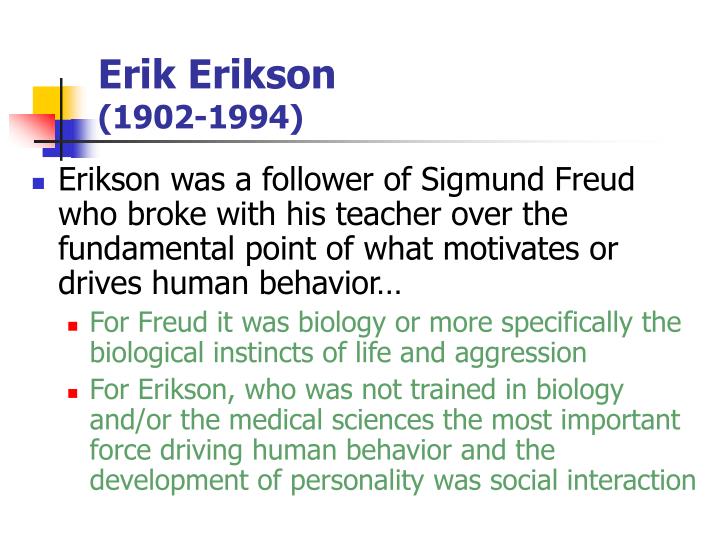 Erik erikson essay