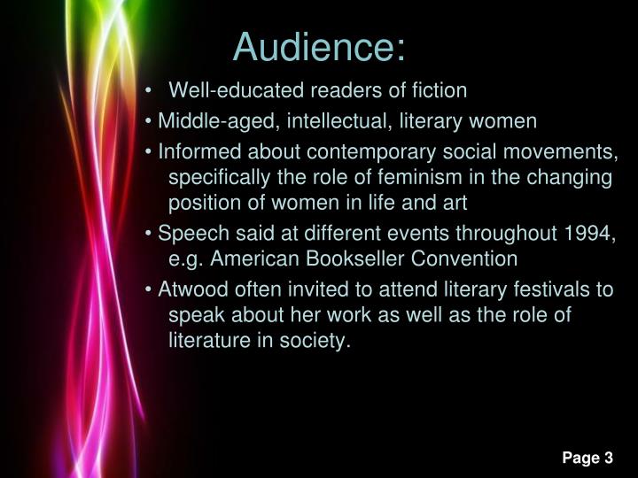 purpose of margaret atwoods speech spotty handed villainesses purpose of margaret atwoods speech spotty handed villainesses
