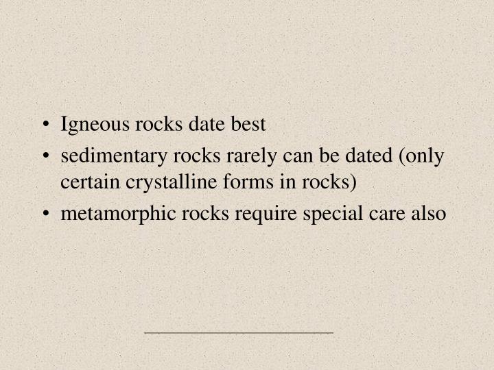 Problems With Dating Metamorphic Rocks