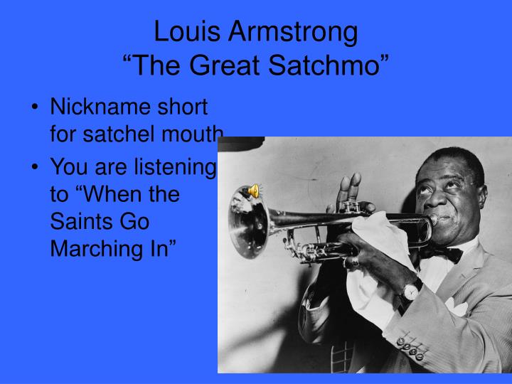 Louis Armstrong Research Paper