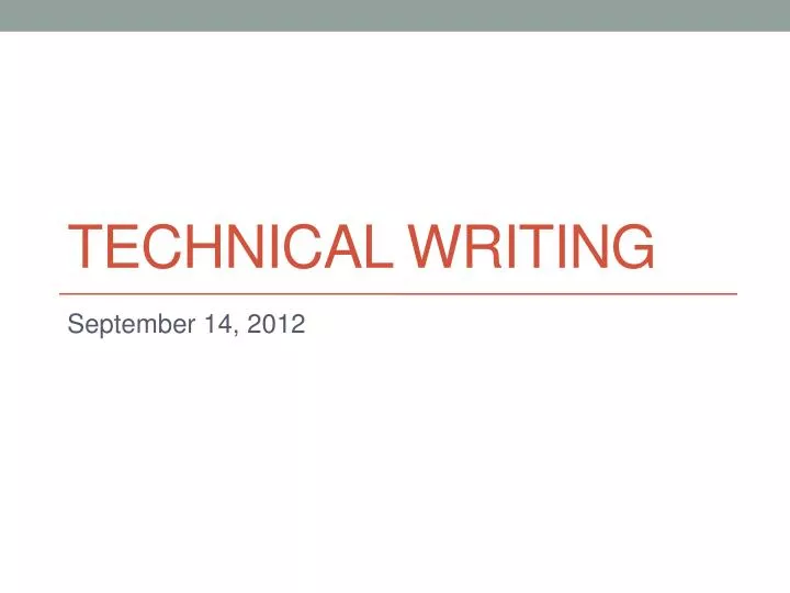 technical write technical write