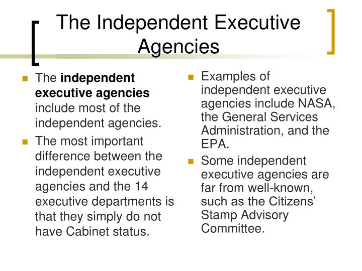 Civil service and independent agencies