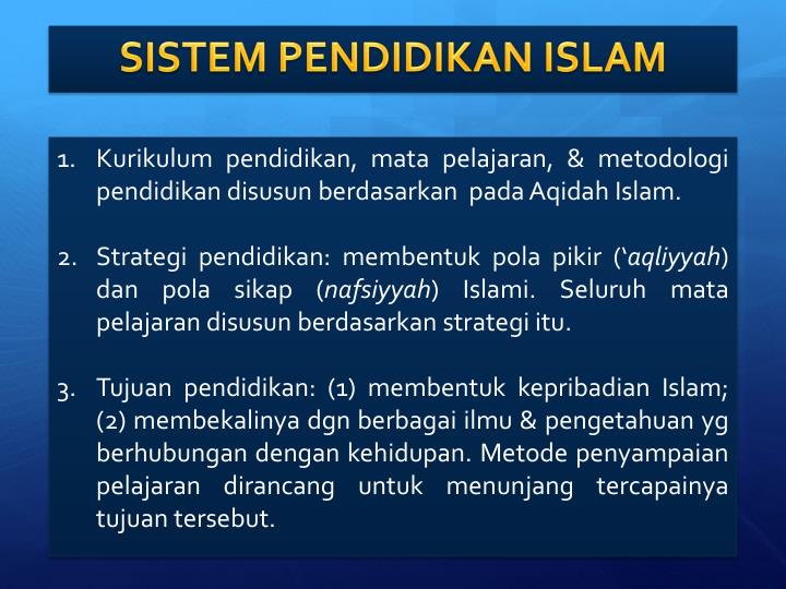 PPT - Sistem Pendidikan Islam PowerPoint Presentation - ID:3073791