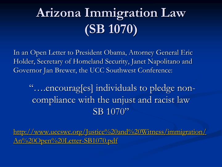 a look at the arizona immigration law (cnsnewscom) - grammy award-winning musician gloria estefan told cnsnewscom that arizona's new law against illegal immigration is not going to stop criminals she also said, you can't equate criminals with undocumented workers at the national press club in washington, dc. a look at the arizona immigration law (cnsnewscom) - grammy award-winning musician gloria estefan told cnsnewscom that arizona's new law against illegal immigration is not going to stop criminals she also said, you can't equate criminals with undocumented workers at the national press club in washington, dc.