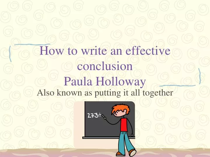 How To Write Conclusions