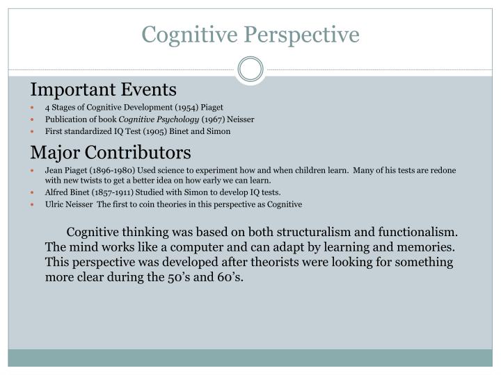 cognitive development perspective