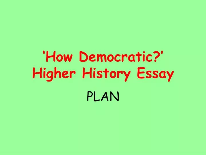 How to write a higher history essay conclusion