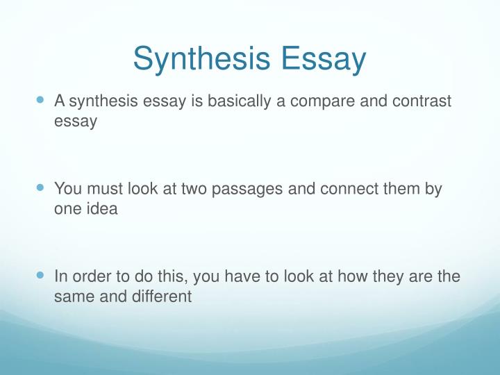 What is synthesis essay
