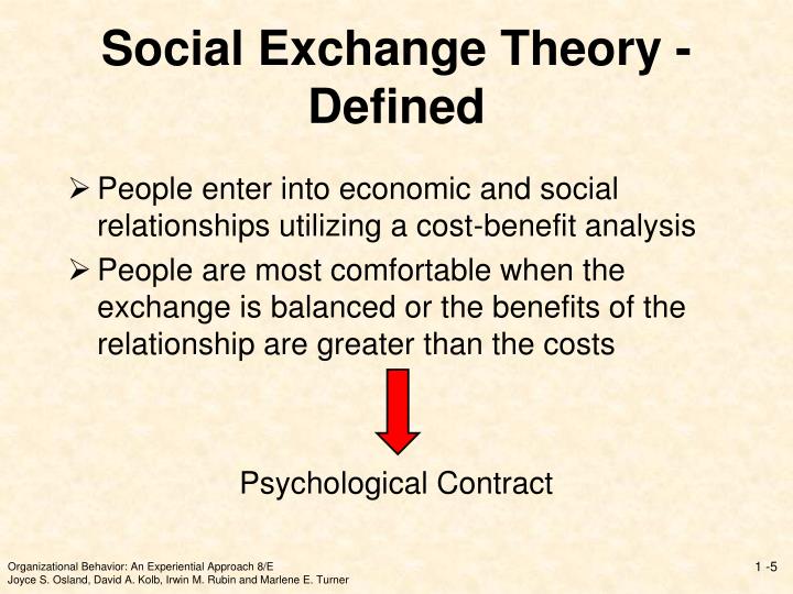 social exchange theory definition psychology