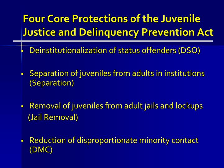 Juvenile Justice and Delinquency Prevention Act
