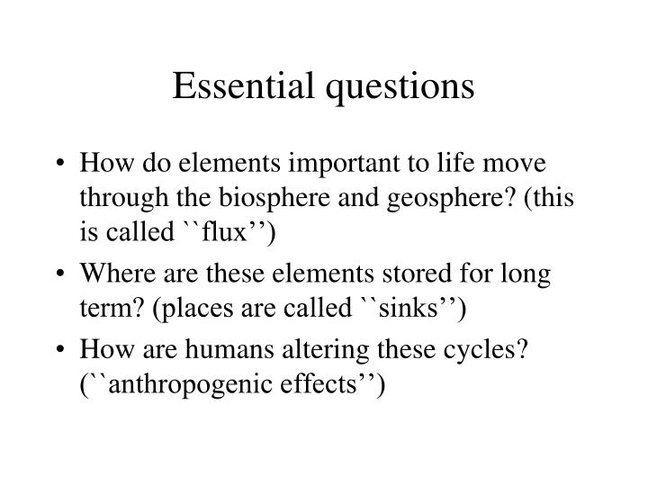 ecology essential questions ecology essential questions