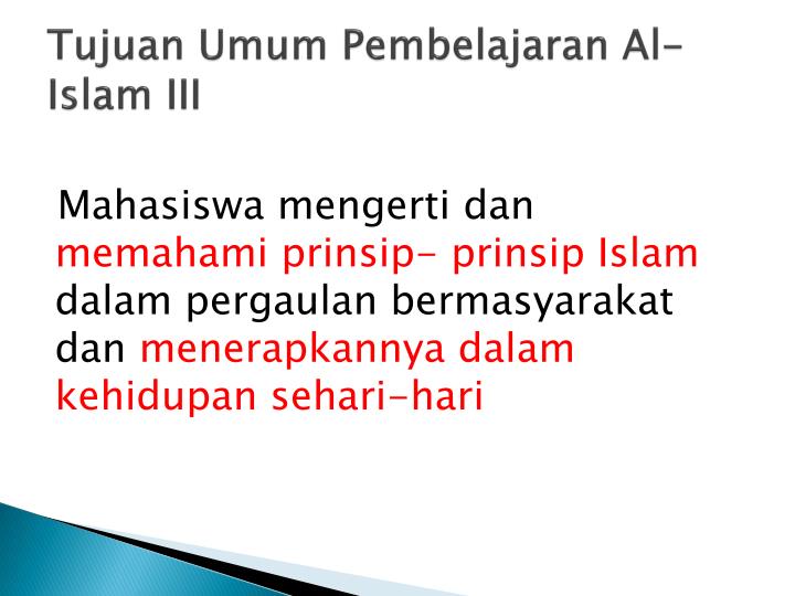 PPT - Al-Islam III (Muamalah) : Pengertian, Ruang Lingkup, Kaidah