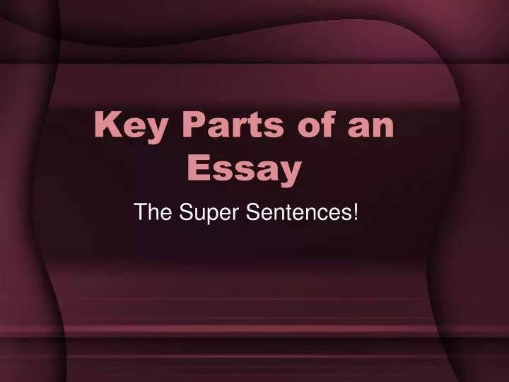 3 Parts Of An Essay