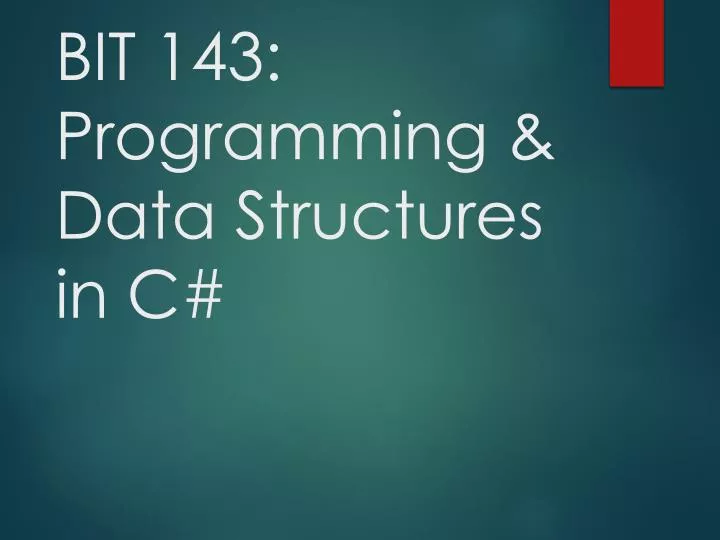 C# Program Structure C# Program Structure