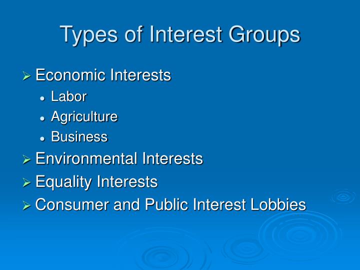 What Are The Four Types Of Interest Groups