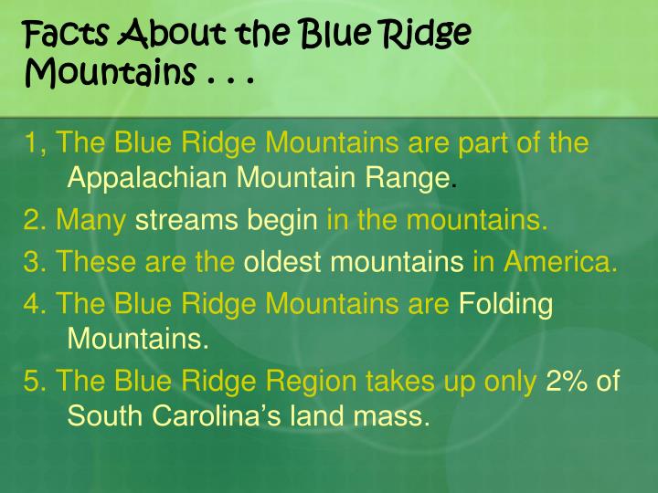 ppt south carolina landform regions and facts about ppt south carolina landform regions and facts about