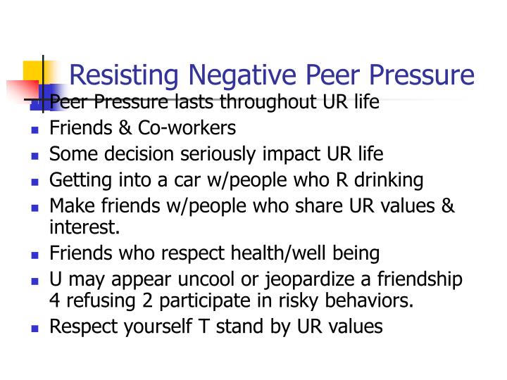 resisting peer pressure speech resisting peer pressure speech