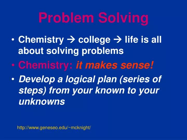 Solved Problems In Chemistry