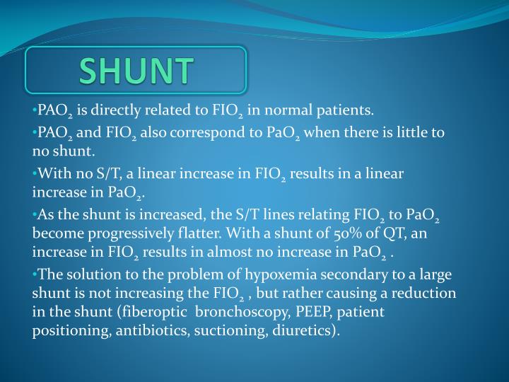 shunt and alveolar dead space with arterial blood gas