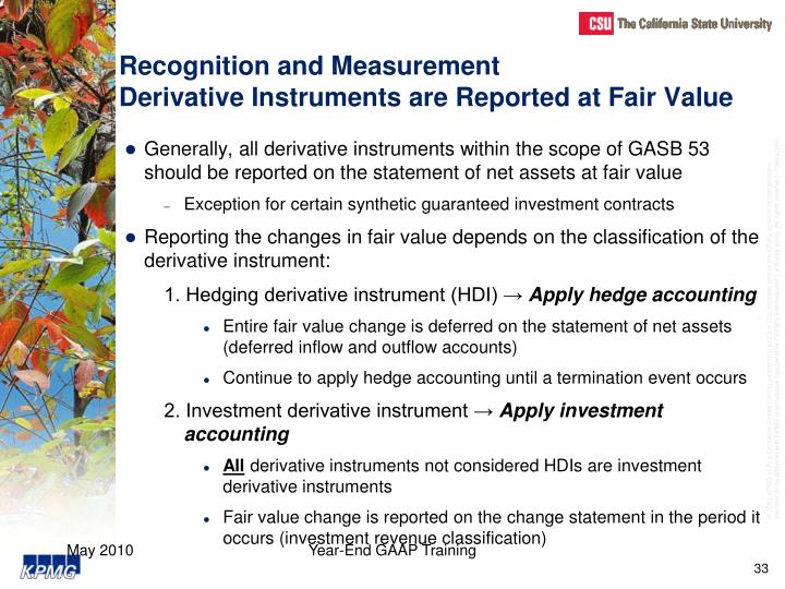 derivative instrument It sets forth the definition of a derivative instrument and specifies how to account for such instruments, including derivatives embedded in hybrid instruments. derivative instrument It sets forth the definition of a derivative instrument and specifies how to account for such instruments, including derivatives embedded in hybrid instruments.