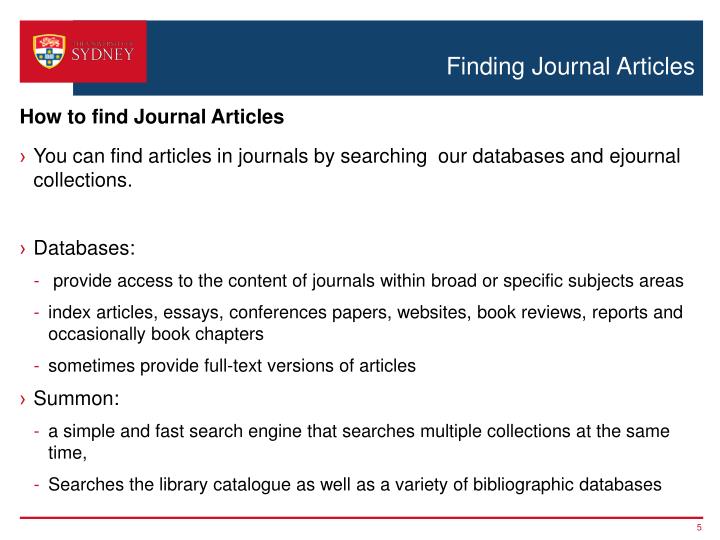 Finding research articles