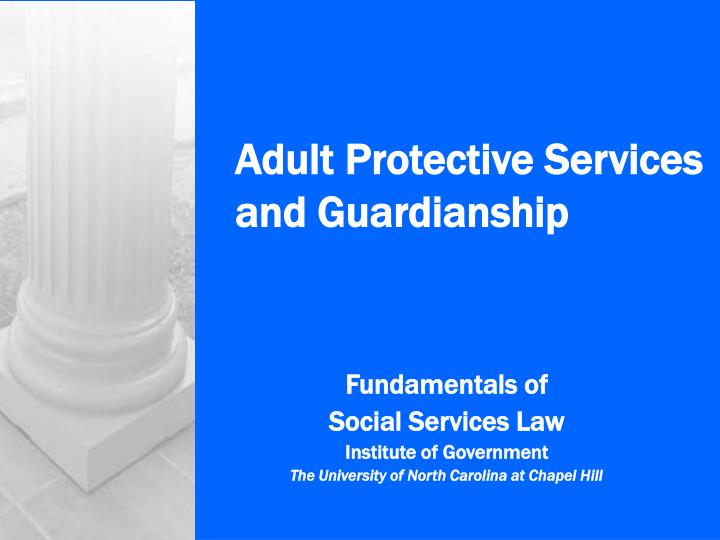 Adult Guardianship Services 29