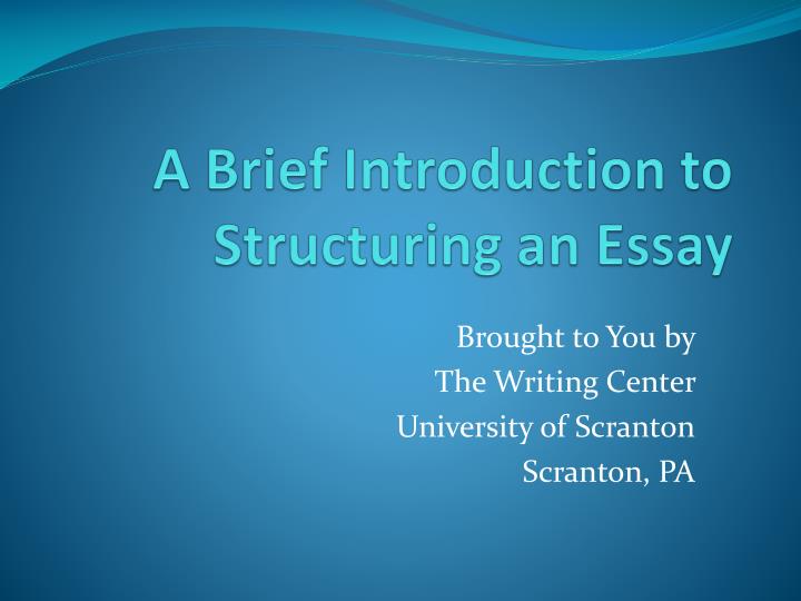 Writing An Essay Ppt