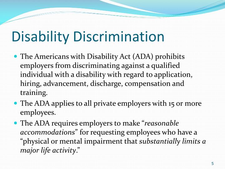 PPT Age & Disability Discrimination PowerPoint Presentation ID3297772