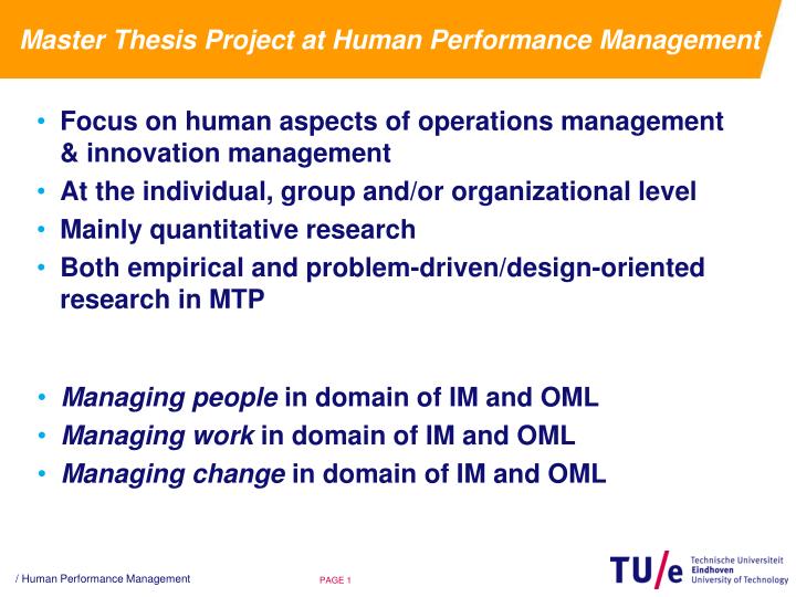 master thesis organizational change