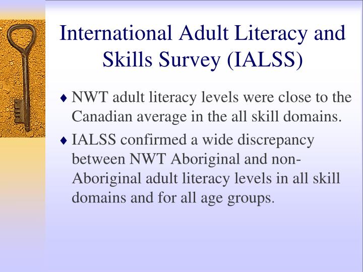 2003 international adult literacy skills survey 2003 international adult literacy skills survey