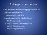 a change in perspective a change in perspective