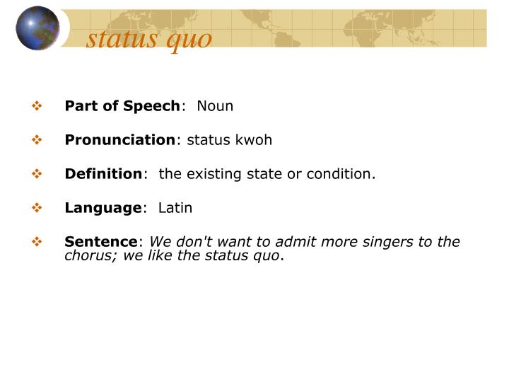 Meaning Of Status Quo In Legal Terms at Don Walters blog