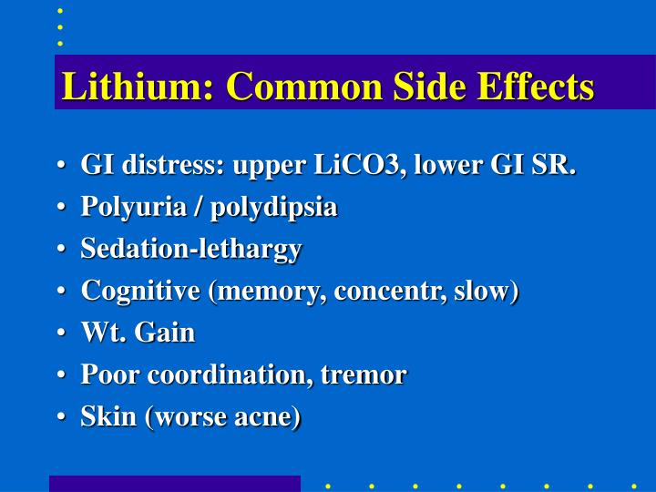 Lithium Side Effects Libido