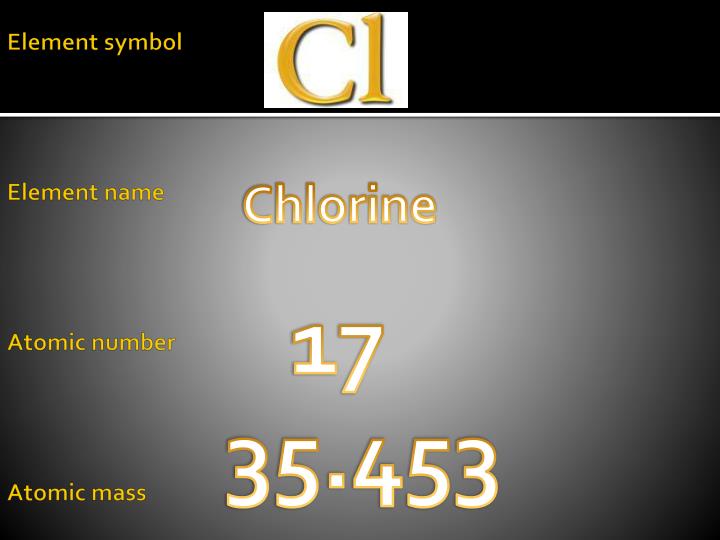 element cl atomic number