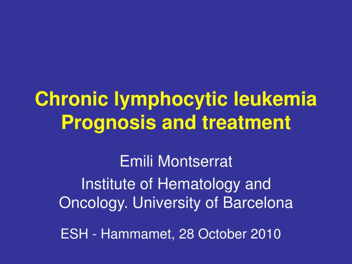 chronic lymphocytic leukemia treatment
