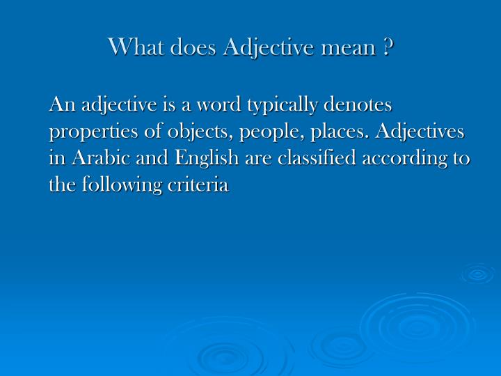 PPT Adjectives In English And Arabic PowerPoint Presentation ID 3482117