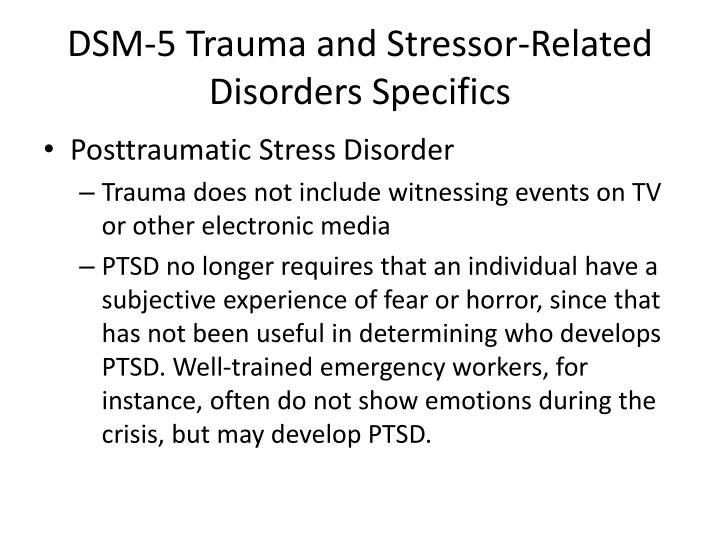 other trauma and stressor related disorder