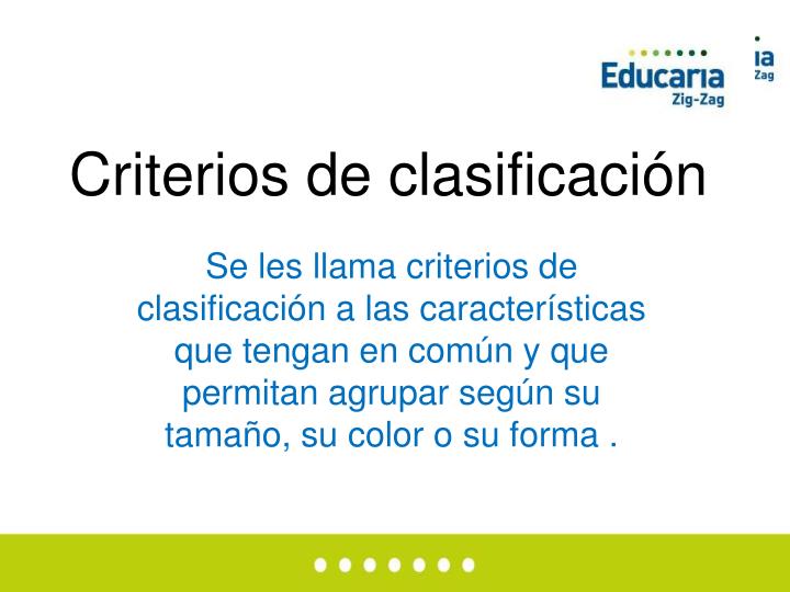 PPT Criterios de clasificación PowerPoint Presentation free download