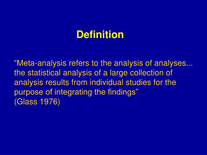 what is the purpose of meta-analysis
