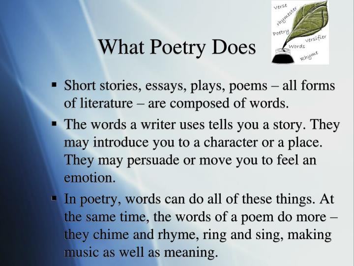 Poems to write essays on