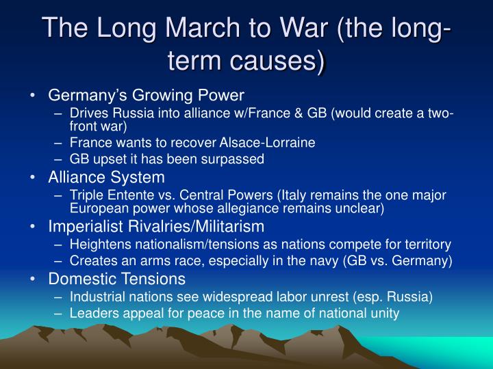 discuss causes world war were major long term causes war discuss causes world war were major long term causes war