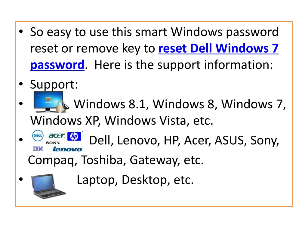 PPT - Flexible Way to Reset Dell Windows 7 Login Password PowerPoint ...