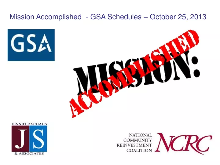 mission accomplished gsa schedules october 25 2013 n.