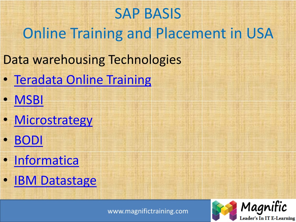 Informatica Training And Placement In Usa PPT - SAP BASIS Online Training and Placement in USA PowerPoint