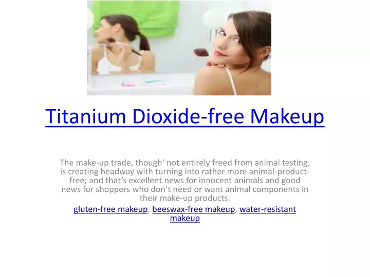 titanium dioxide free makeup n.