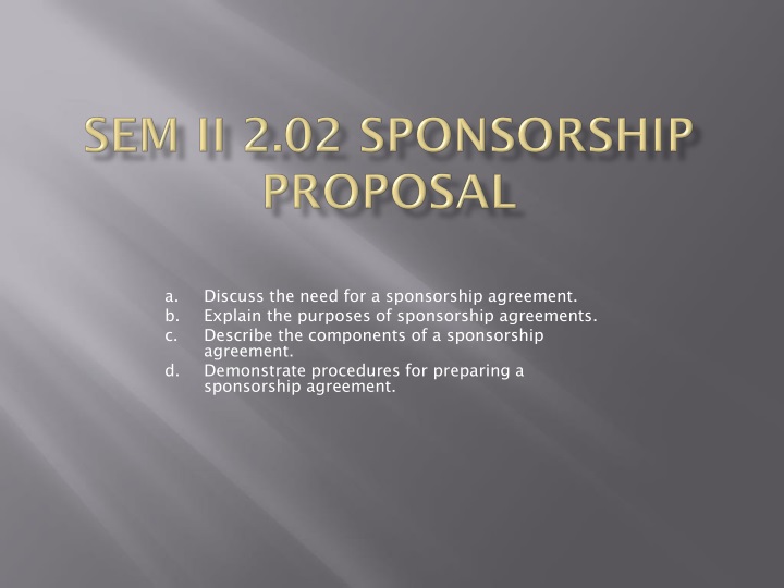 ppt - sem ii 2.02 sponsorship proposal powerpoint presentation ppt - sem ii 2.02 sponsorship proposal powerpoint presentation, Presentation templates