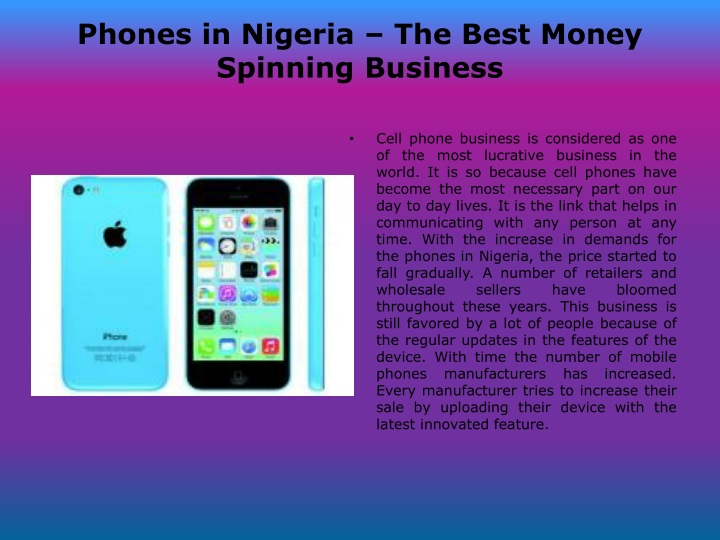 phones in nigeria the best money spinning business n.